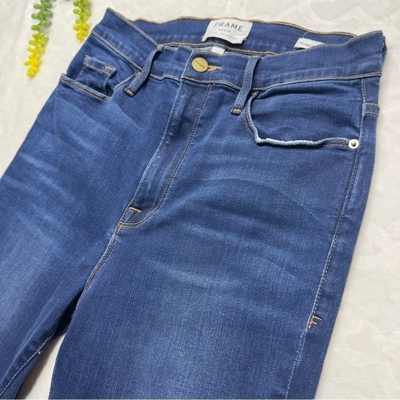 Frame Ali High Rise Cigarette Skinny Jeans in Marathon Wash Womens 29 - Picture 5 of 16